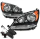 For 08-10 Honda Odyssey Replacement Headlights Headlamp Lamp Black w/50W 8K HID