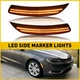 2Pcs Amber Front Bumper Side Marker Light Smoked For 2015 2016 2017 Chrysler 200