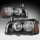 FOR 2006-2010 DODGE CHARGER BLACK AMBER HEADLAMPS LEFT & RIGHT HEADLAMPS 06-10