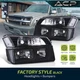 Clear Signal Black Driving Head Light Lamp For 02-06 Avalanche (Body Cladding)