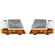 Headlight Set For 1998-2000 Ford Ranger Left and Right Side with Corner Lights
