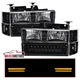 Black Headlights+LED Corner Lamps Fits 1994-1998 Chevy C10 C/K Tahoe Suburban