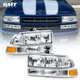 VRC For 1998-2004 Chevy S10 Pickup Blazer Headlights+Bumper Lamps Left+Right