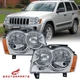 Pair Headlights Headlamps Assembly For 2005-2007 Jeep Grand Cherokee
