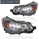Halogen Headlight Assembly Left+Right Fit 2012-2015 Subaru Impreza XV Crosstrek