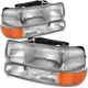 Headlights For 99-02 Chevy Silverado 00-06 Suburban Tahoe +Bumper Lamp Set