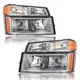 For 2004-2012 Chevy Colorado/GMC Canyon Chrome Hoousing Headlights Assembly Pair For 2004-2012 Chevy Colorado/GMC Canyon Chrome Hoousing Headlights Assembly Pair
