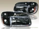 95 96 97 98 99-01 Ford Explorer / 97 Mercury Mountaineer Headlights Black+Bumper