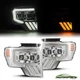 For 2009-2014 Ford F150 PRO-Series Dual Projector Halogen Headlights DRL Chrome