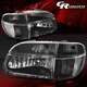 4PCS BLACK HOUSING HEADLIGHT+CLEAR SIGNAL LAMP LH+RH FOR 1995-2001 FORD EXPLORER