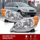 Chrome Amber OE Style Head Lights Driving Lamps Pair For 2005-2007 Honda Odyssey