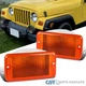 Fits 1997-2006 Jeep Wrangler Amber Front Bumper Lights Turn Signal Lamps Pair