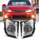 Pair Fog Lights For 06-10 LEXUS IS250 IS350 Front Clear Lens Halogen Lamps L+R