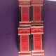 Lot of 4 Vintage Lynx Eye Ruby Glass Tail Lamp Lenses - 1941 Plymouth