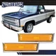Side Marker Lights Chrome Bezel Lens Fit For Chevy C10 C20 C30 GMC C1500 81-91