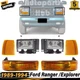 Headlights Assembly + Corner & Signal Lights For 1989-1994 Ford Ranger /Explorer