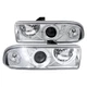 Clear Fits 1998-2004 Chevy S10 Pickup Blazer Led Halo Projector Headlights L+R