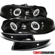Fit 98-02 Chevy Camaro Black Halo LED Projector Headlights & Bumper Lights