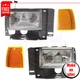 Corner Lights, Headlights set 4 pc halogen for 89-92 Ford Ranger Custom, S, STX