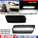 For 2010-2014 VW MK6 Golf GTI Front White LED Side Marker Light Lamp Smoked Pair
