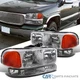 Fits 1999-2006 GMC Sierra 2000-2006 Yukon XL 1500 2500 Headlights+Bumper Lamps