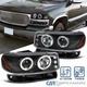 Fits 99-06 GMC Sierra 00-06 Yukon XL LED Halo Projector Headlights+Bumper Lights
