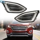 For Ford Edge 2015-2018 LED DRL Fog Lights Assembly Bumper Driving Lamps LH&RH