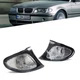 Pair For 02-05 BMW E46 3-SERIES 4DR Sedan Corner Lights - Crystal Clear Lens
