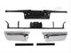 For 2008-2012 FORD SUPER DUTY REAR BUMPER CHR END REBAR BRACKET BLK PAD W/HOLE