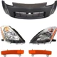 Set of 5 Front Bumper Cover Kit Fits 2003-2005 Nissan 350Z