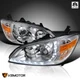 Clear Fits 2004-2005 Honda Civic Replacement LED Strip Projector Headlights Pair