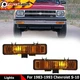 Front Bumper Parking Marker Light Set For 83-93 Chevrolet S-10 / 82-90 GMC S-15