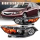 Headlight Assembly For 2009-2011 2012 2013 2014 Acura TSX Black Housing Pair