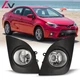 2014 2015 2016 For Toyota Corolla Clear Lens Pair Fog Lights Lamps+Wiring+Switch