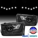 Fits 1999-2004 Ford F250 F350 F450 F550 Projector Headlights Lamp R8 LED Black