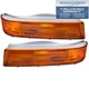 Park Signal Lights Set Fits&nbsp;92-97 Ford F-Series/92-96 Ford Bronco Chrome F-150