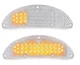 United Pacific Clear Sequential LED Parking Light Set 1955 Chevy Bel Air 150 210