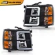 Fit For 2007-2013 Chevy Silverado LED DRL Tube Headlights Headlamps Left+Right Fit For 2007-2013 Chevy Silverado LED DRL Tube Headlights Headlamps Left+Right