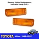 Pair Bumper Light Indicator Lamp Fits Toyota Hilux LN85 LN106 Pickup 1989-95 E05