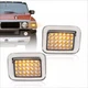 KUAFU For 2003-2009 Hummer H2 Base Pair Front Chrome LED Turn Signal Light