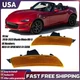 2x Amber Front Bumper Side Marker Light Housings For 2016-2023 Mazda Miata MX-5