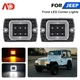  2PCS For Jeep 1987-1995 Wrangler YJ Clear Switchback LED DRL Turn Signal Lights