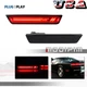 [SMOKE LENS] For 2008-14 Dodge Challenger Rear Fender LED Side Marker Lights-Red
