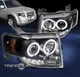 For 2008-2012 Ford Escape LED Dual Halo Projector Headlights Headlamp Black L+R