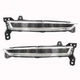 Silscvtt Left+Right LED Fog Light Assembly For Lincoln MKZ Black Clear 2017-2020
