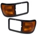 FORD F650 F750 SUPERDUTY 1995-2015 GRAY HEADLIGHT BEZEL PARK CORNER LIGHT PAIR