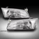 For 97 98 99 Toyota Camry Replacement Headlights Headlamp Chrome Left+Right Pair
