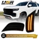 SMOKE Front Side Marker Light w/ Amber LED Pair For 21-24 Suburban Tahoe Yukon