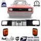New Front Black Grille and Park Light Left Right 3pc for 1984-1986 Toyota Pickup