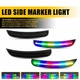 Fit 15-23 Dodge Charger Front Rear Dynamic RGB LED Bumper Marker Side Light US